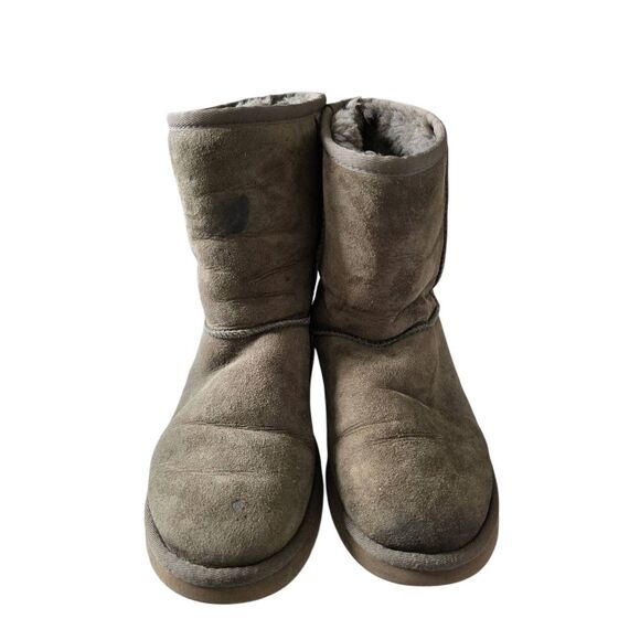UGG Classic Short Boot ll Boot Burnt Gray  Size 7 Shearling Suede Pull On Bootie - Picture 2 of 7